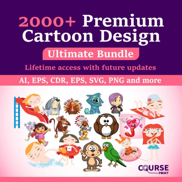 2000+ Premium Cartoon Design Ultimate Bundle – Coursepoint